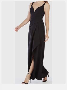BCBGMaxAzria | Dresses | Bcbgmaxazria Asymettrical Crepe Gown | Poshmark